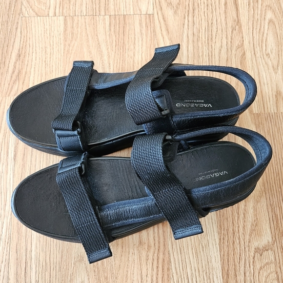 Vagabond Lori Women's Leather Strappy Black Open Toe Sporty Sandals Size 11. - Picture 9 of 16